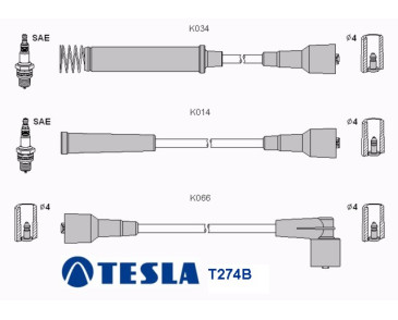 T274B Przewody zapłonowe TESLAOpel Astra, Kadet