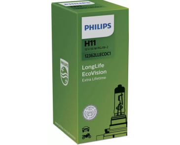 ŻARÓWKA H11 12V/55W PGJ19-2 LONGLIFE ECOVISION PGJ19-2 1SZT