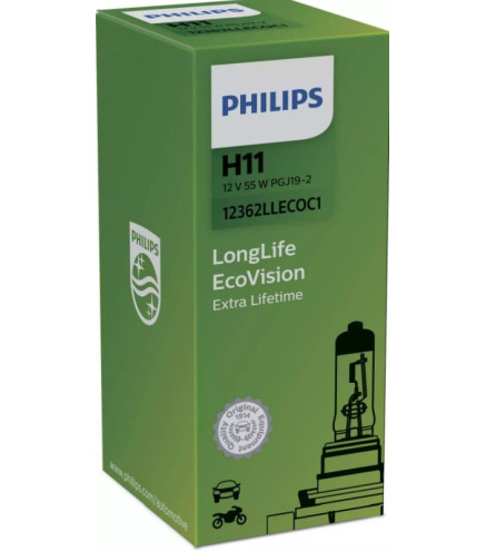 ŻARÓWKA H11 12V/55W PGJ19-2 LONGLIFE ECOVISION PGJ19-2 1SZT