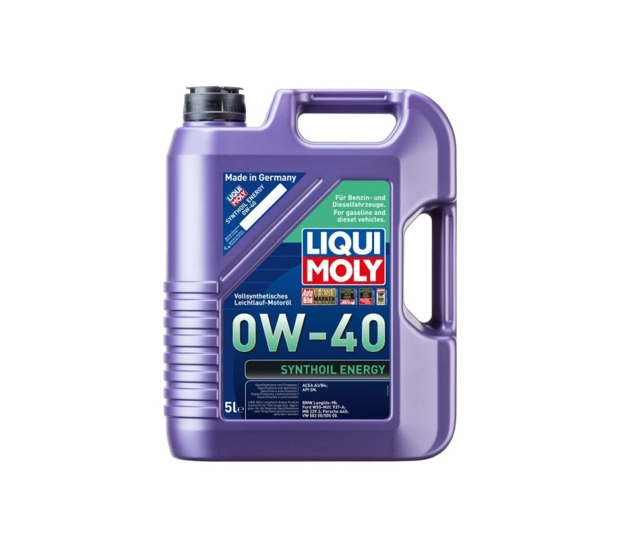 OLEJ LIQUI MOLY 0W40 5L SYNTHOIL ENERGY A3/B4 / SM/CF / 229.3 / A40 / 502.00 505.00 / WSS-M2C 937-A