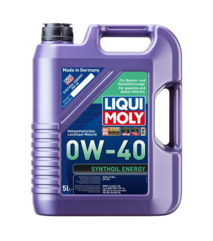 OLEJ LIQUI MOLY 0W40 5L SYNTHOIL ENERGY A3/B4 / SM/CF / 229.3 / A40 / 502.00 505.00 / WSS-M2C 937-A