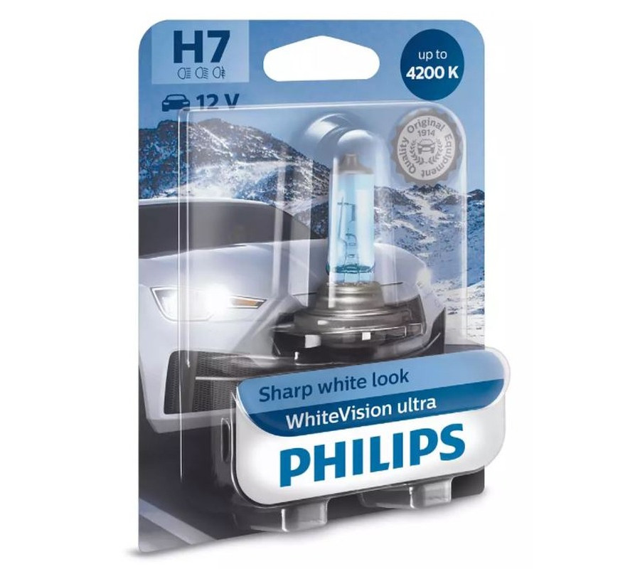 ŻARÓWKA H7 12V/55W PX26D +60% WHITEVISION ULTRA 1SZT. 4200K