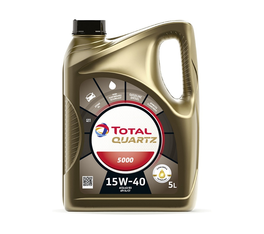 OLEJ TOTAL QUARTZ 15W40 5L 5000 SL/CF / A3/B3 / 229.1 / PSA B71 2295 / 501.01 505.00