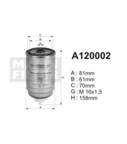 A120002 (PP837) filtr paliwaDENCKERMANN