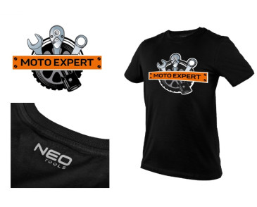 T-SHIRT Z NADRUKIEM, MOTO EXPERT, ROZMIAR XL