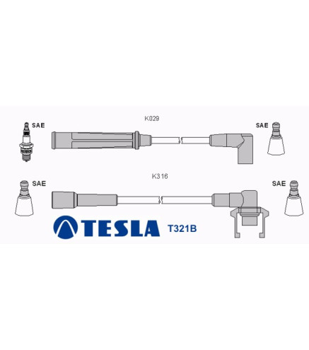 T321B Przewody zapłonowe TESLARenault