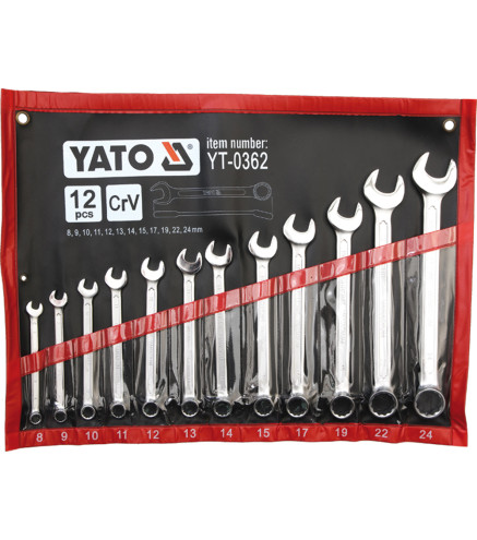 KLUCZE PŁASKO-OCZKOWE 8-24 12SZT