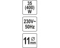 PISTOLET DO KLEJU 11MM 35(400)W