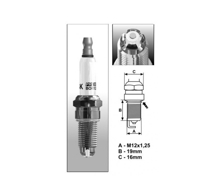 BOR12LGS (3092) świeca zapłonowa BRISKPremium LGS - spark plug