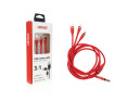 MULTIKABEL DO ŁADOWAREK 3W1 LIGHTNING/USB C/MICRO USB 120CM 3.1A UC-7