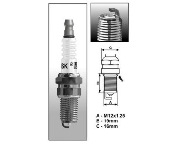 BR12S (1522) Świeca zapłonowa BRISKSilver Racing - spark plug