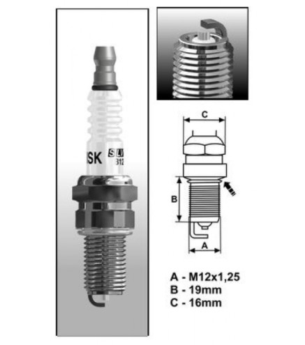 BR12S (1522) Świeca zapłonowa BRISKSilver Racing - spark plug