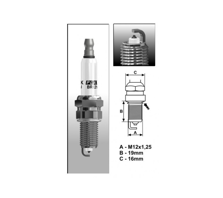 BR12YP (1524) Świeca zapłonowa BRISKPlatin Spark plugs