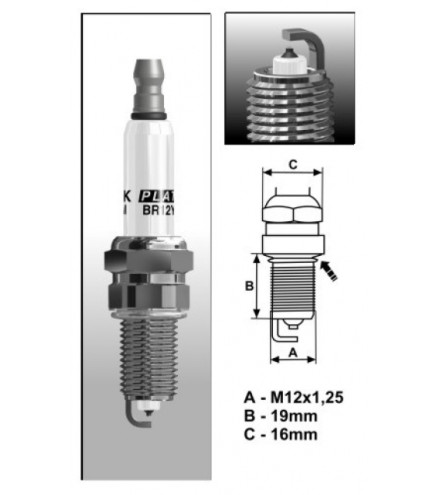 BR12YP (1524) Świeca zapłonowa BRISKPlatin Spark plugs