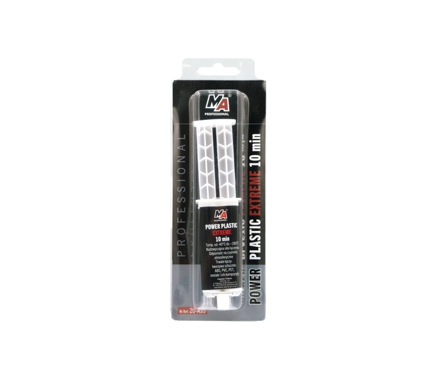 KLEJ POWER PLASTIC EXTREME SZARY 25ML + MIKSERY / MA PROFESSIONAL