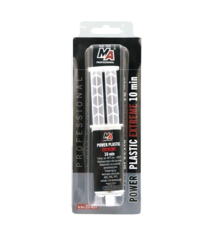 KLEJ POWER PLASTIC EXTREME SZARY 25ML + MIKSERY / MA PROFESSIONAL