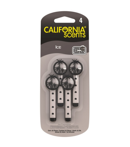 ZAPACH CALIFORNIA SCENTS VENT STICKS DO NAWIEWU - ICE (4SZT.)