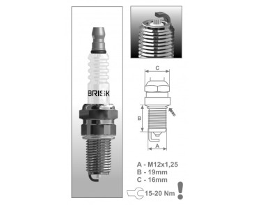 BR14S (1525) świeca zapłonowa BRISKSilver LPG/CNG - spark plug