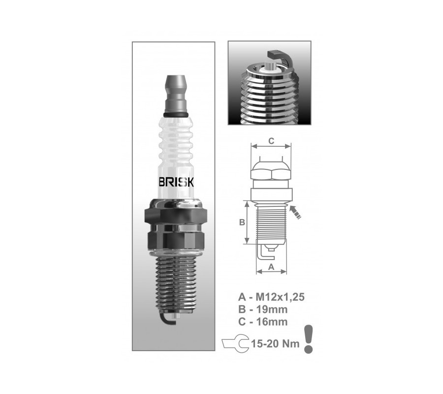 BR14S (1525) świeca zapłonowa BRISKSilver LPG/CNG - spark plug
