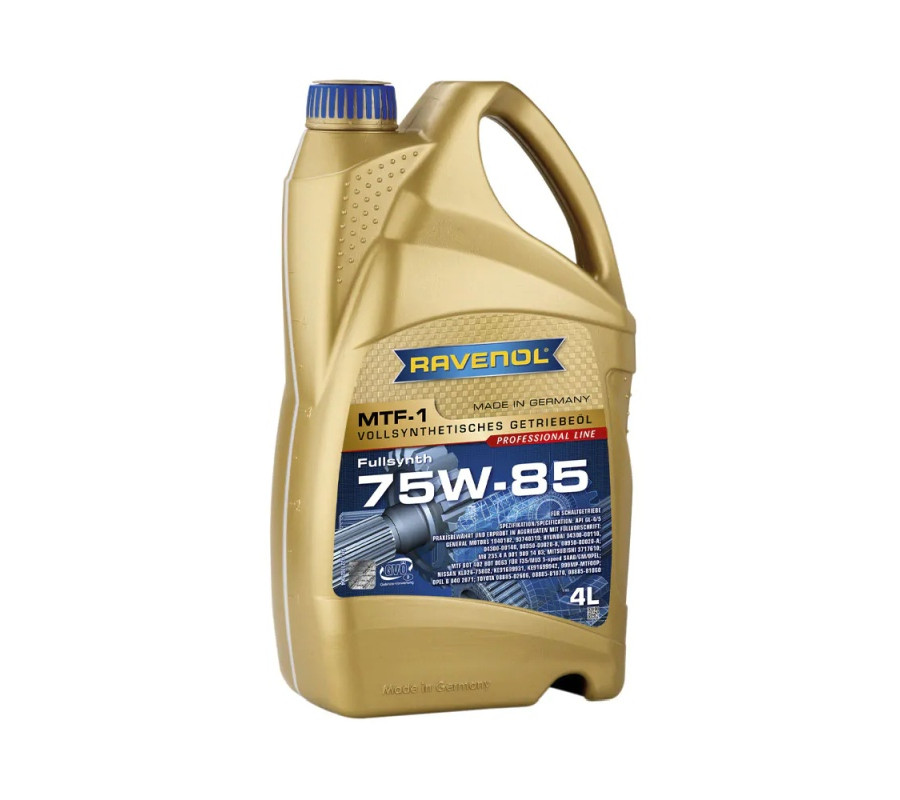 OLEJ RAVENOL MTF-1 75W85 4L CZERWONY GL4/5 / MB 235.7 235.4 / HYUNDAI I20, I30 / KIA CEED, RIO / MITSUBISHI LANCER