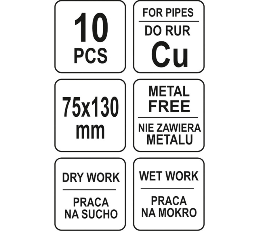 WŁÓKNINA DO CZYSZCZENIA RUR MIEDZIANYCH(KPL 10.SZT)