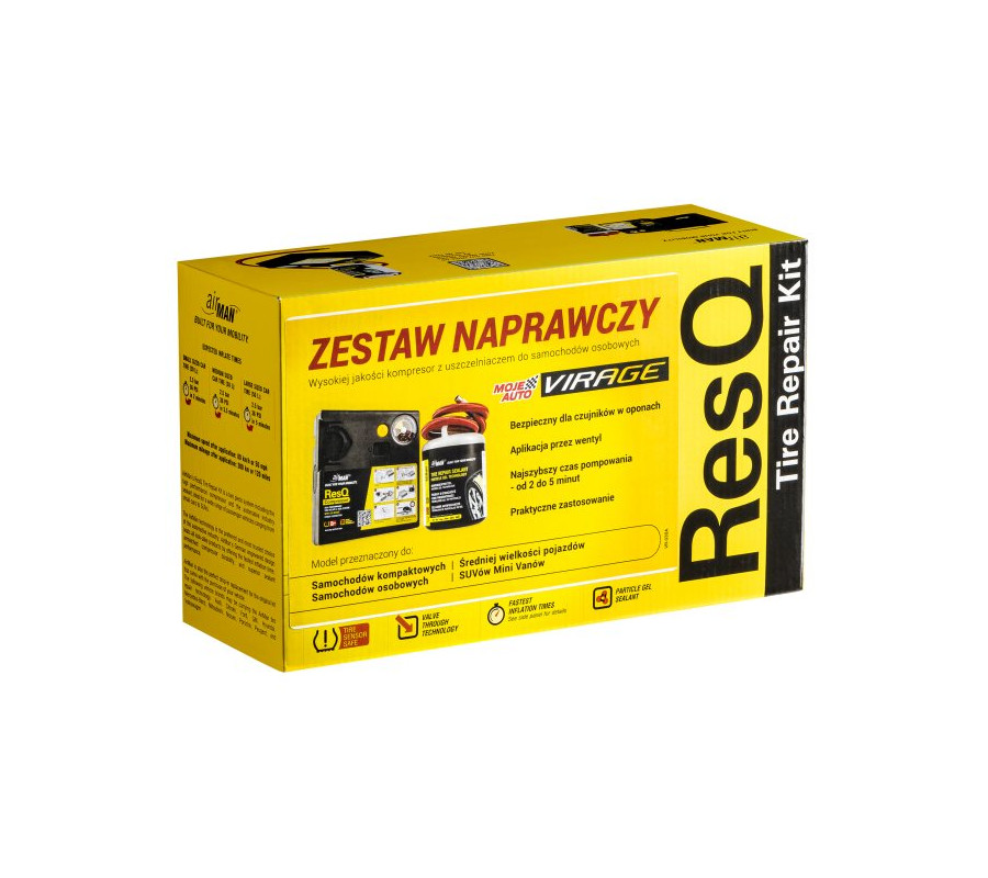 KOŁO ZAPASOWE - ZESTAW NAPRAWCZY (USZCZELNIACZ 450ML + KOMPRESOR) / VIRAGE