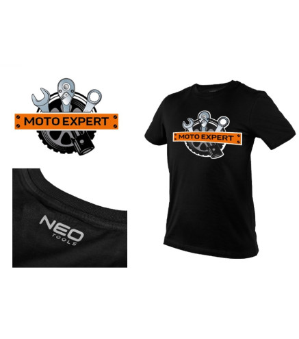 T-SHIRT Z NADRUKIEM, MOTO EXPERT, ROZMIAR XXL