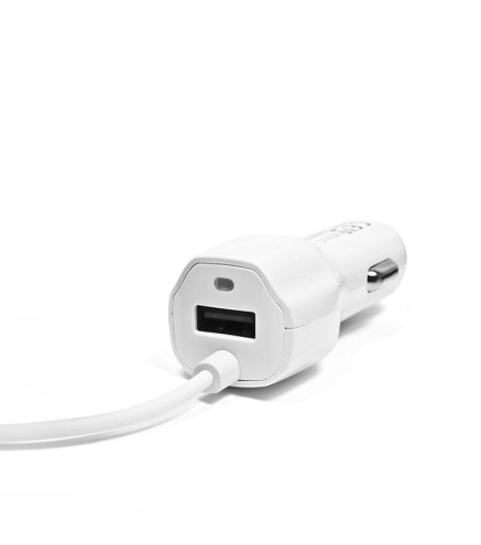ŁADOWARKA SAMOCHODOWA USB / MICRO USB TYP C BIAŁA