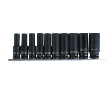 ZESTAW NASADEK UDAROWYCH DŁUGICH ,6-KĄT 1/2, 10 CZ, 10-24 MM