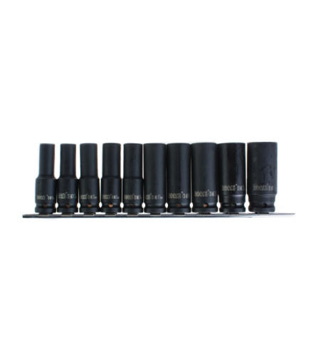 ZESTAW NASADEK UDAROWYCH DŁUGICH ,6-KĄT 1/2, 10 CZ, 10-24 MM
