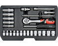 ZESTAW NARZĘDZIOWY 1/4 25 CZĘŚCI XS