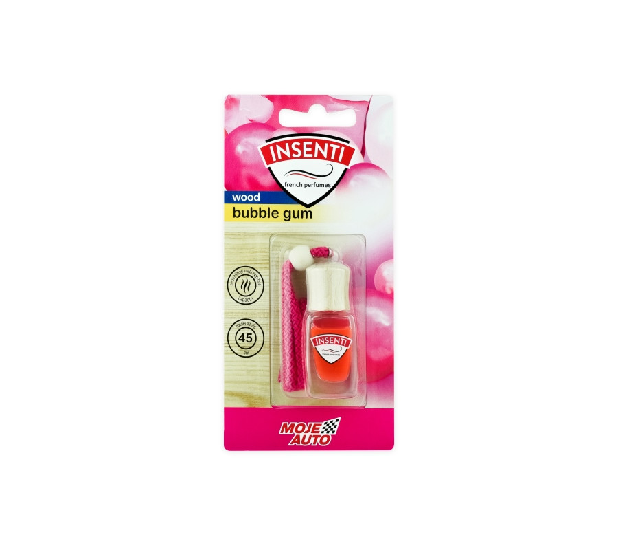 ZAPACH INSENTI WOOD BUTELECZKA 8ML BUBBLE GUM BLISTER / MOJE AUTO