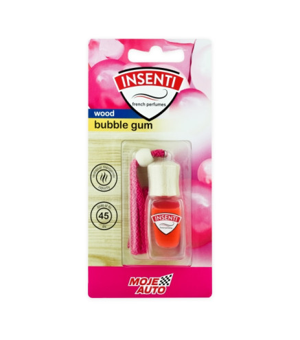 ZAPACH INSENTI WOOD BUTELECZKA 8ML BUBBLE GUM BLISTER / MOJE AUTO