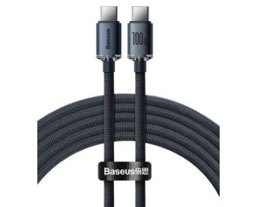 KABEL DO ŁADOWAREK USB-C DO USB-C 100W, 2M (CZARNY)