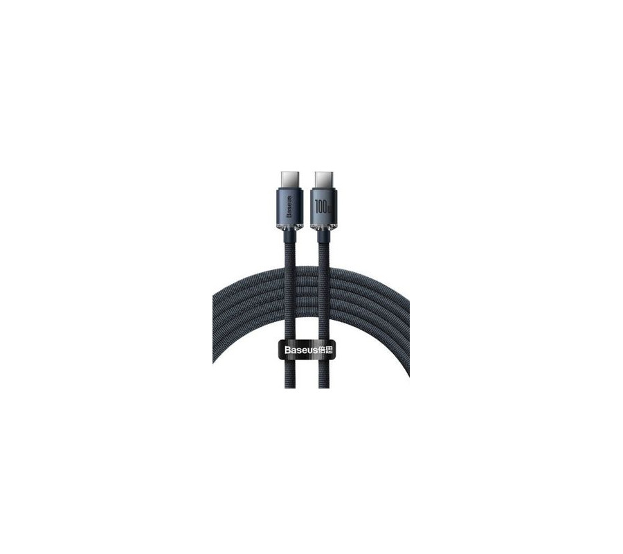 KABEL DO ŁADOWAREK USB-C DO USB-C 100W, 2M (CZARNY)
