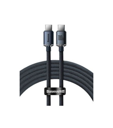 KABEL DO ŁADOWAREK USB-C DO USB-C 100W, 2M (CZARNY)