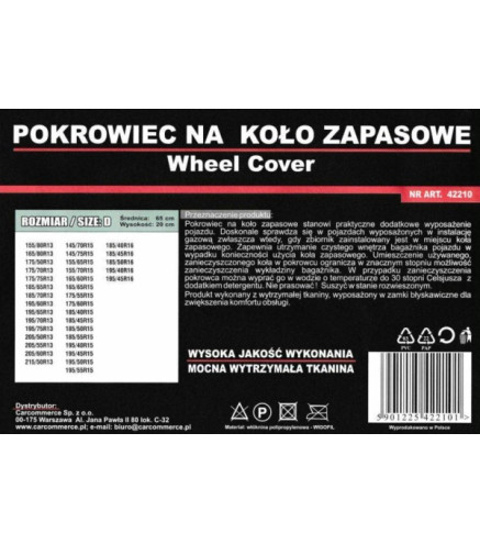 POKROWIEC NA KOŁO ZAPASOWE ROZMIAR D