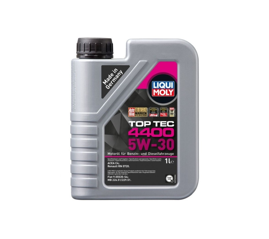 OLEJ LIQUI MOLY 5W30 1L TOP TEC 4400 DPF/FAP / RENAULT DCI C4 / RN 0720 / 226.51 229.51