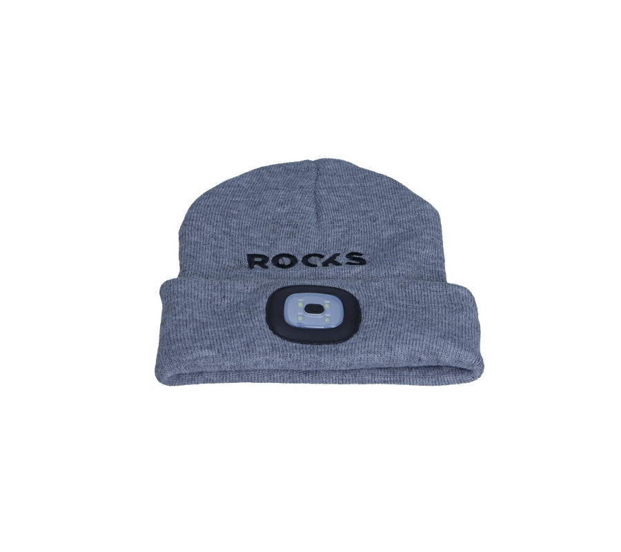 CZAPKA Z LAMPKĄ 80 LUM ROOKS SZARA