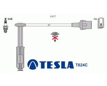 T624C Przewody zapłonowe TESLA