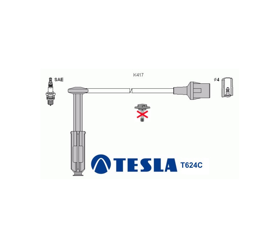 T624C Przewody zapłonowe TESLA