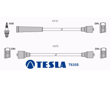 T635S (T634H) Przewody zapłonowe TESLA