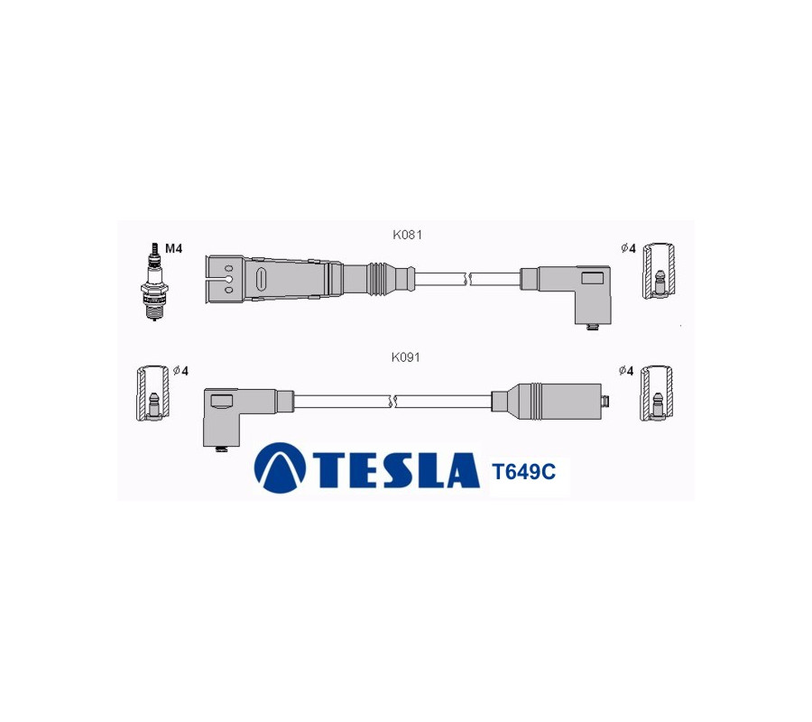 T649C (T044B,T730B) Przewody zapłonoweTESLA , VW, Seat