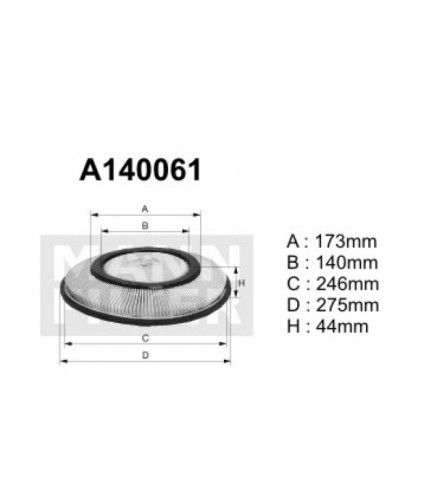 A140061 Filtr powietrza Denckermann
