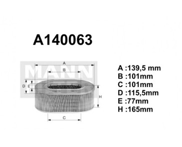 A140063 (AE311) Filtr powietrzaDENCKERMANN