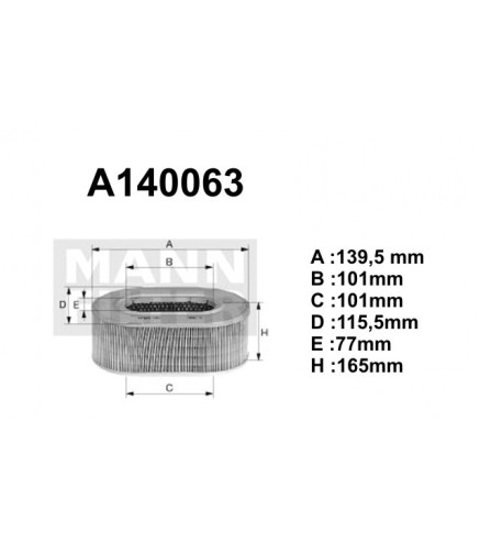 A140063 (AE311) Filtr powietrzaDENCKERMANN