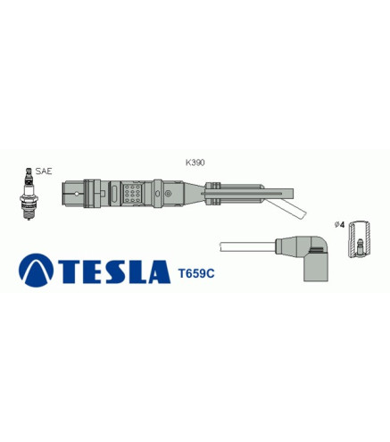 T659C Przewody zapłonowe TESLA