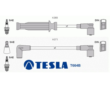 T664B Przewody zapłonowe TESLA