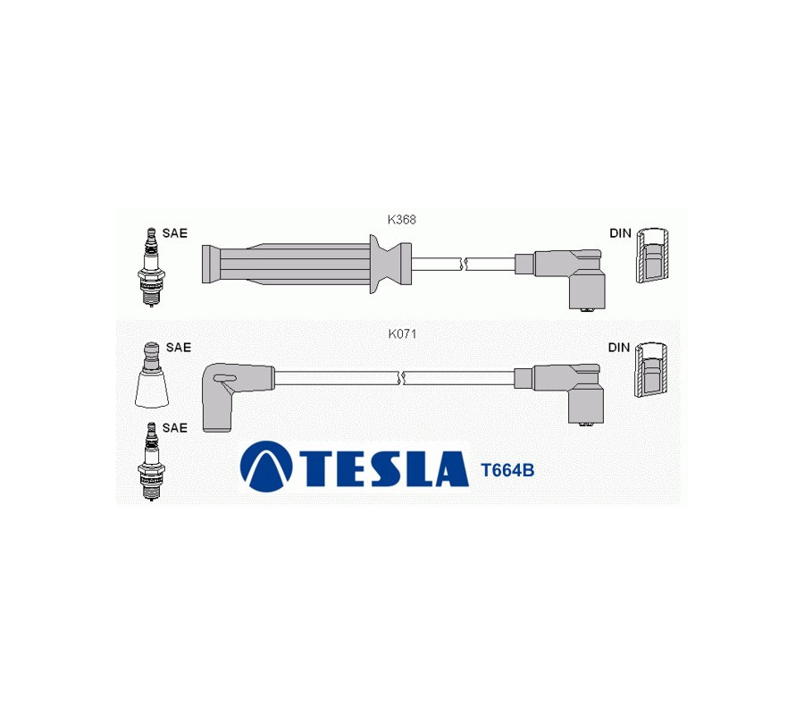 T664B Przewody zapłonowe TESLA