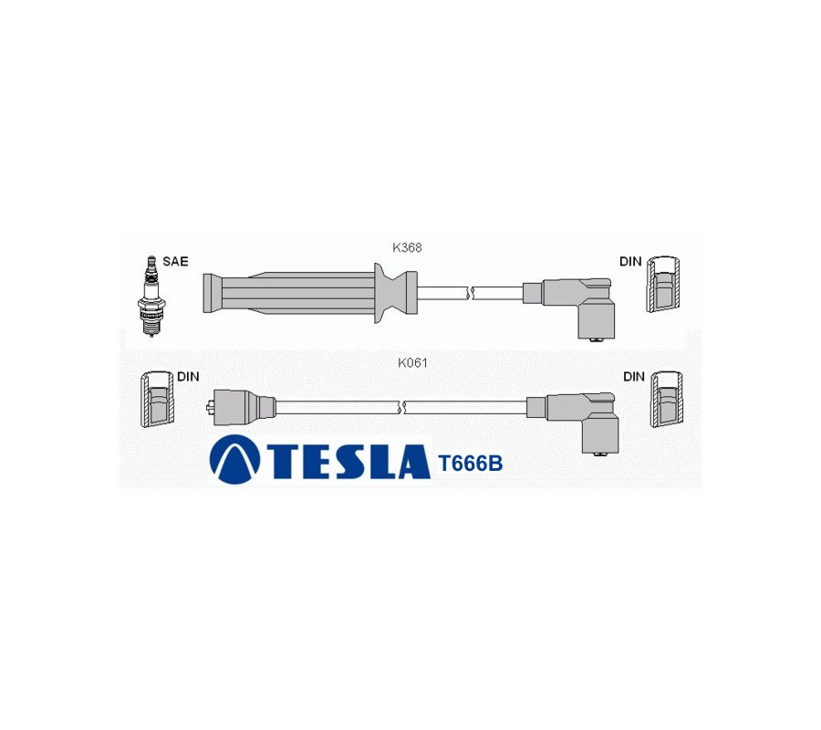 T666B Przewody zapłonowe TESLA
